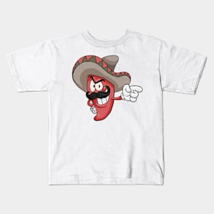 Cute Pepper with Sombrero Kids T-Shirt